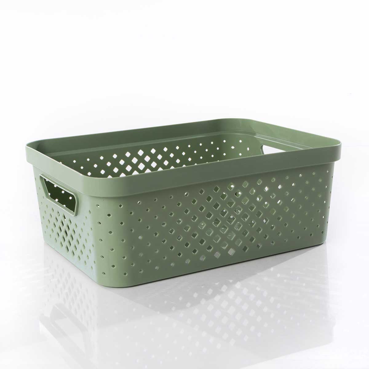 Cesto de arrumação PIXEL verde 11l