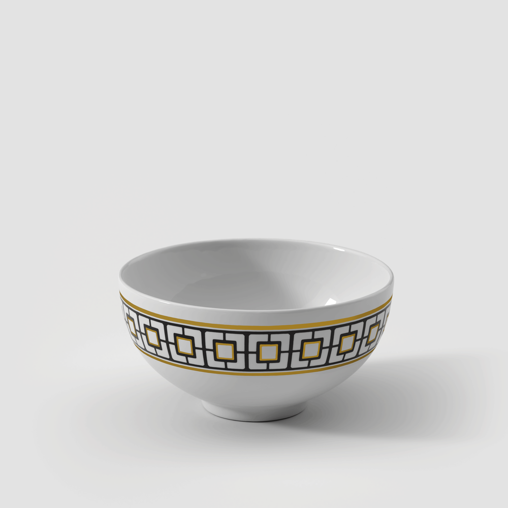 MetroChic Appetizer/ Dessert Bowl - Multi-colored, 10.2 oz, Premium Bone Porcelain