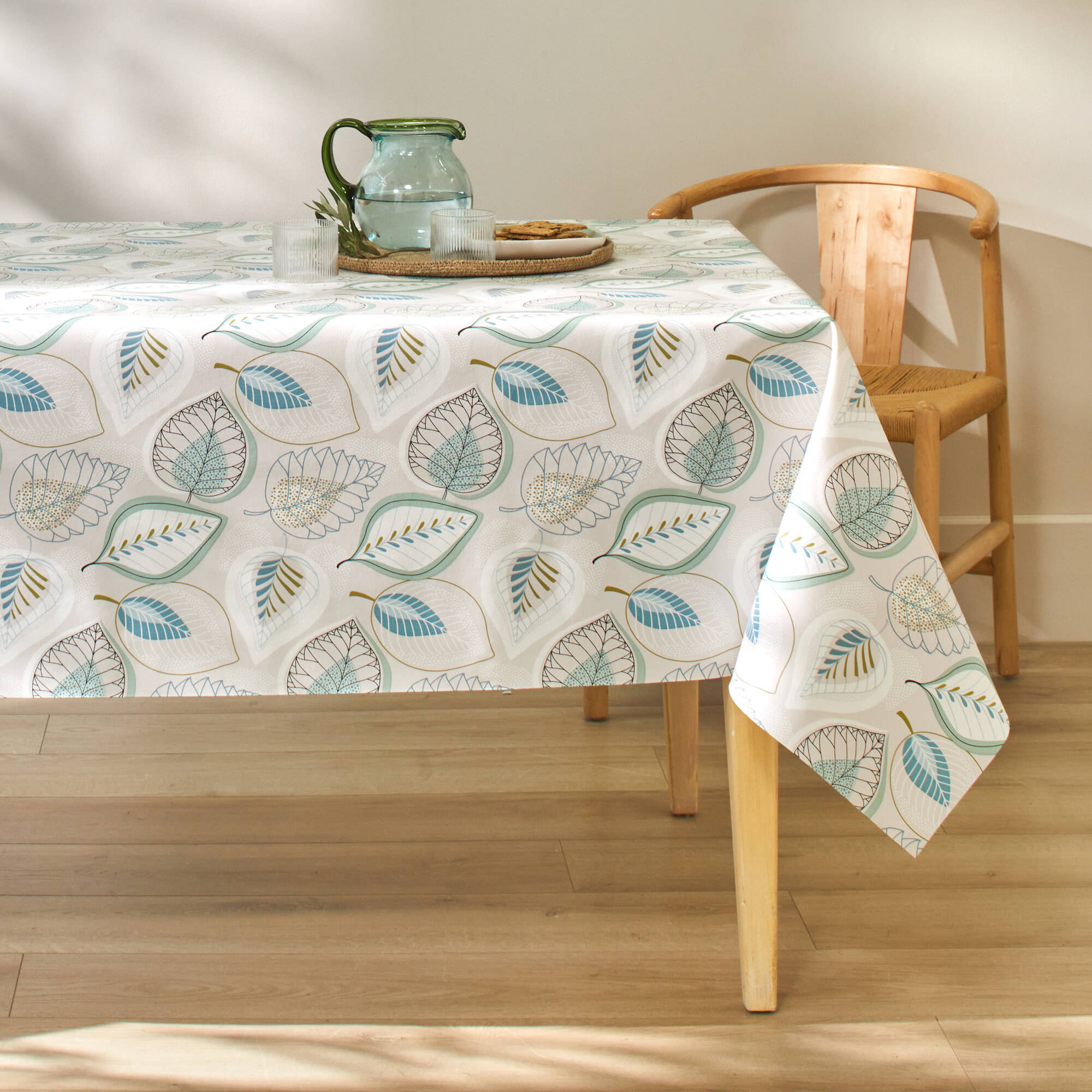 Nappe toile cirée imprimé feuilles