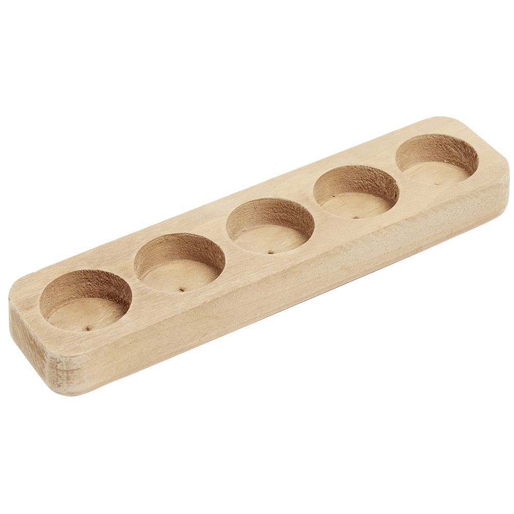 Photophore en bois pour 5 bougies