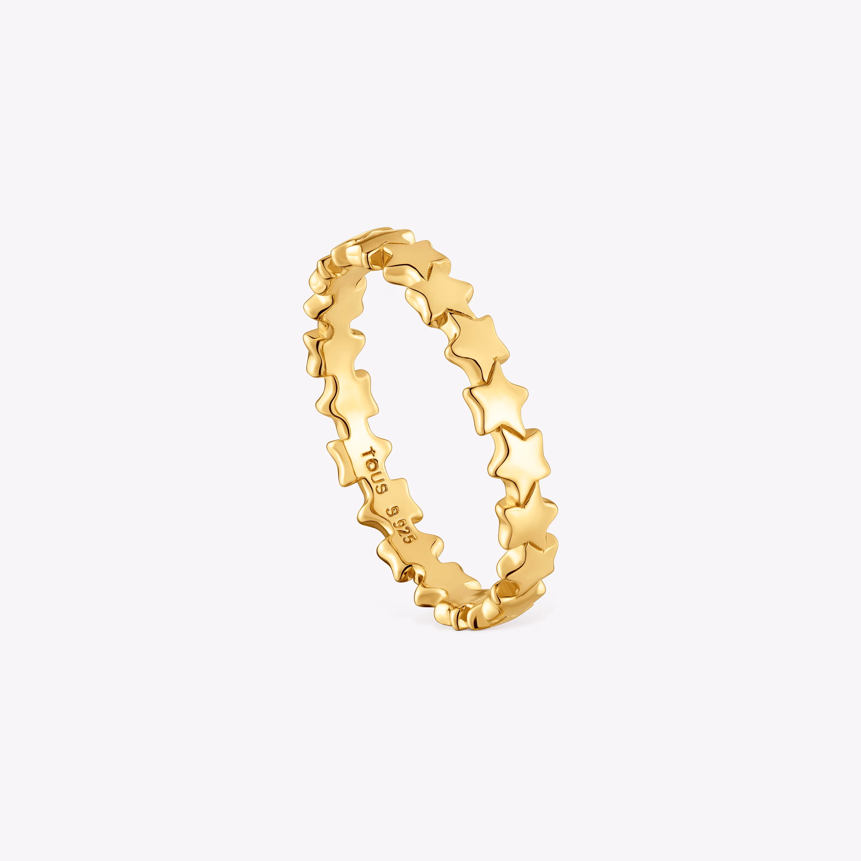 Anillo estrellas con baño de oro 18 kt sobre plata TOUS Motivos