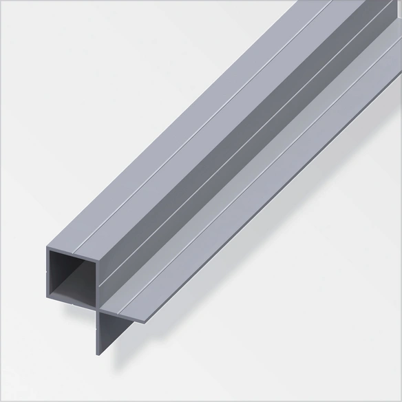 Quadratrohr, BxL: 2,35 x 100 cm, Aluminium
