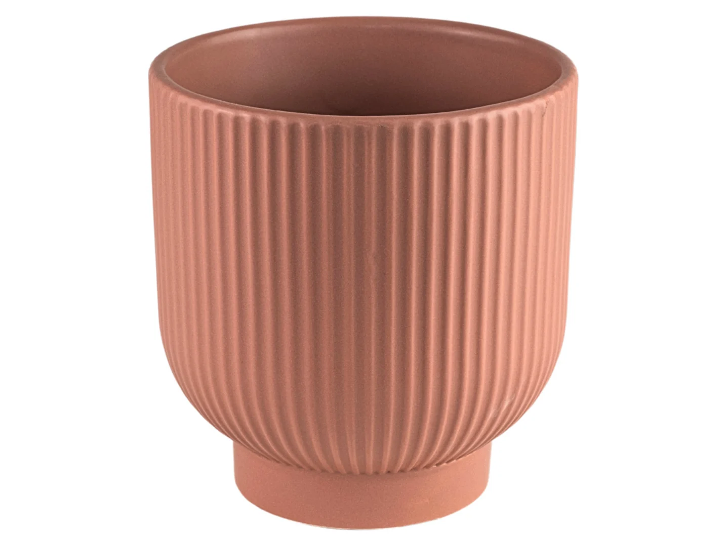 Osłonka na doniczkę Terra ceramiczna 16,5 cm łososiowa