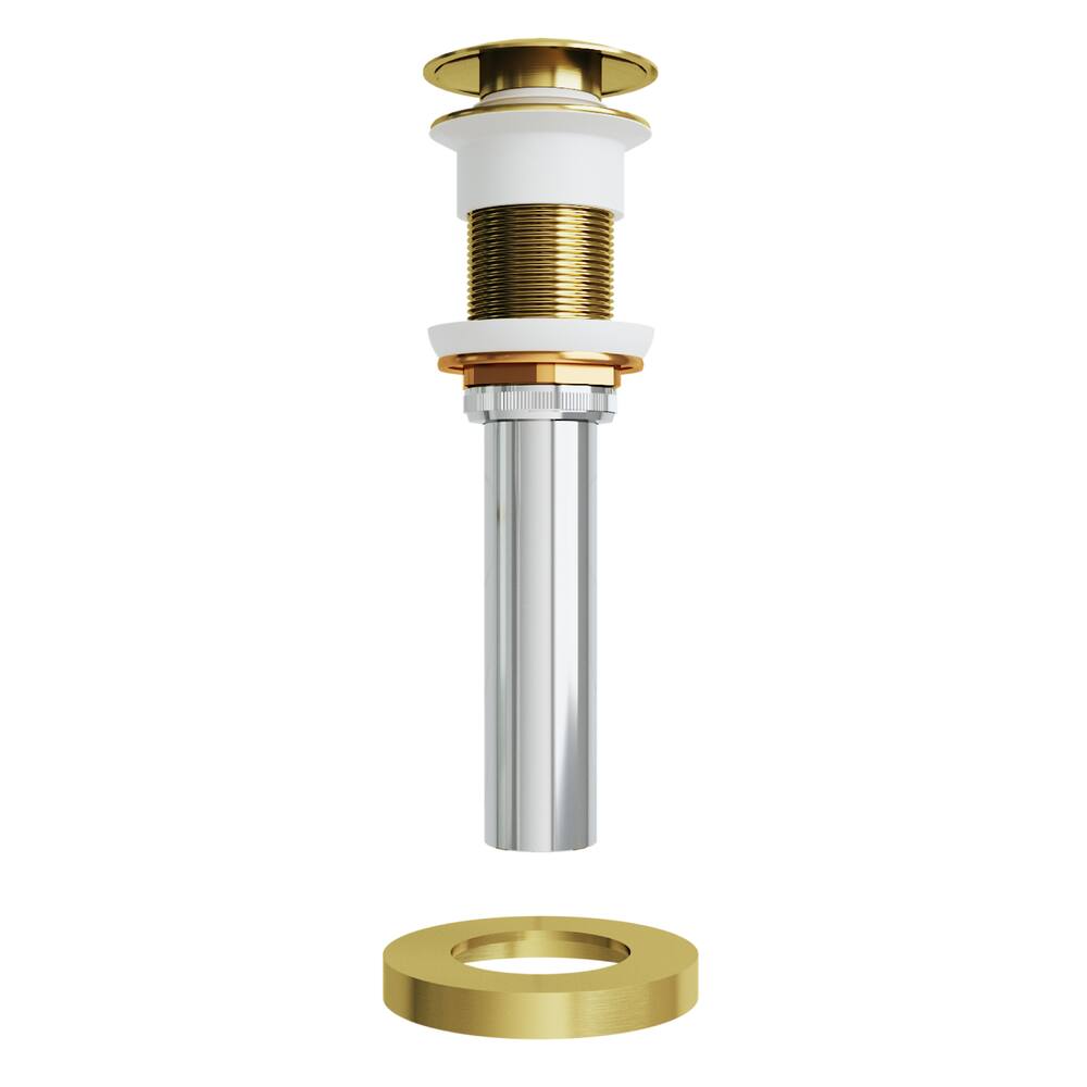 VIGO Solid Brass Vessel Bathroom Sink Pop-Up Drain, Fits 1-3/4-in Hole, Matte Glod