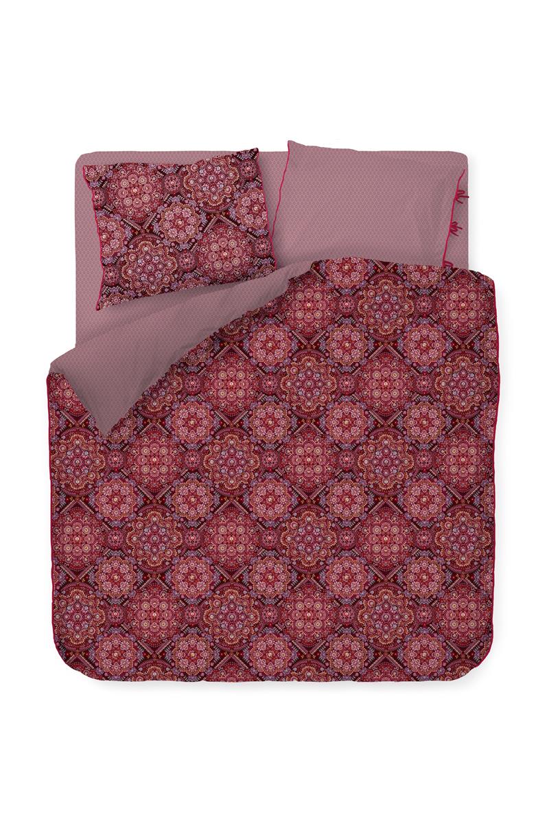 Pip Studio dekbedovertrek PIP Il Mosaico - 240x200/220 cm - donker rood