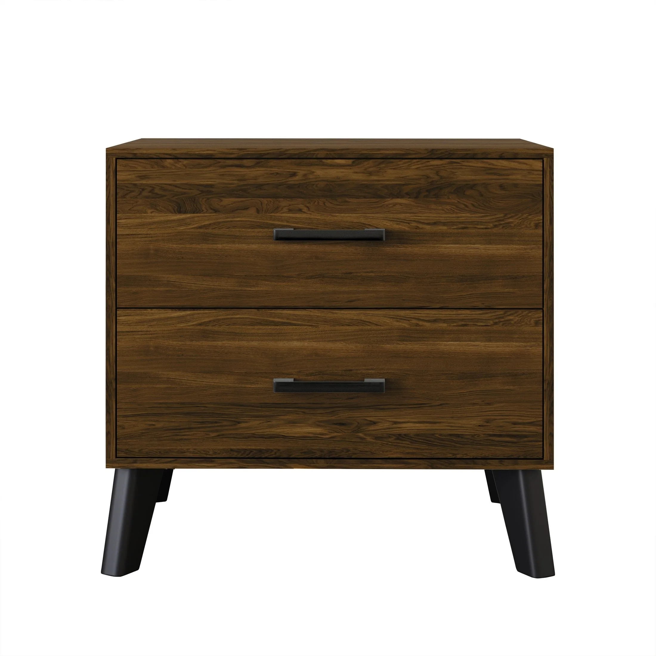 CraftPorch Classic Style 2-Drawers Wooden Nightstand