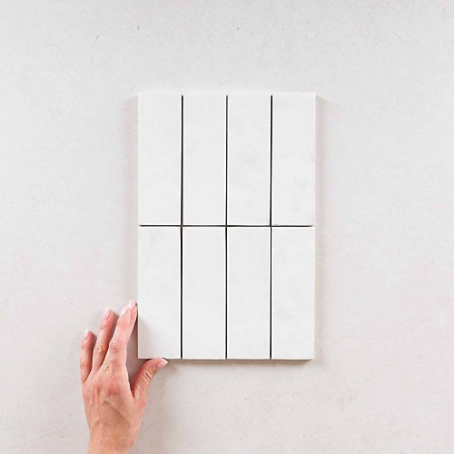 Carrelage intérieur Effet Zellige Blanc BEJMAT 5x15 White - Les Carreaux de Jean