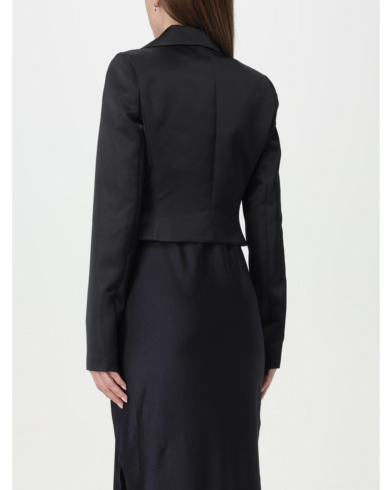 Coperni Cropped Asymmetrical Blazer Wo - Black Suits