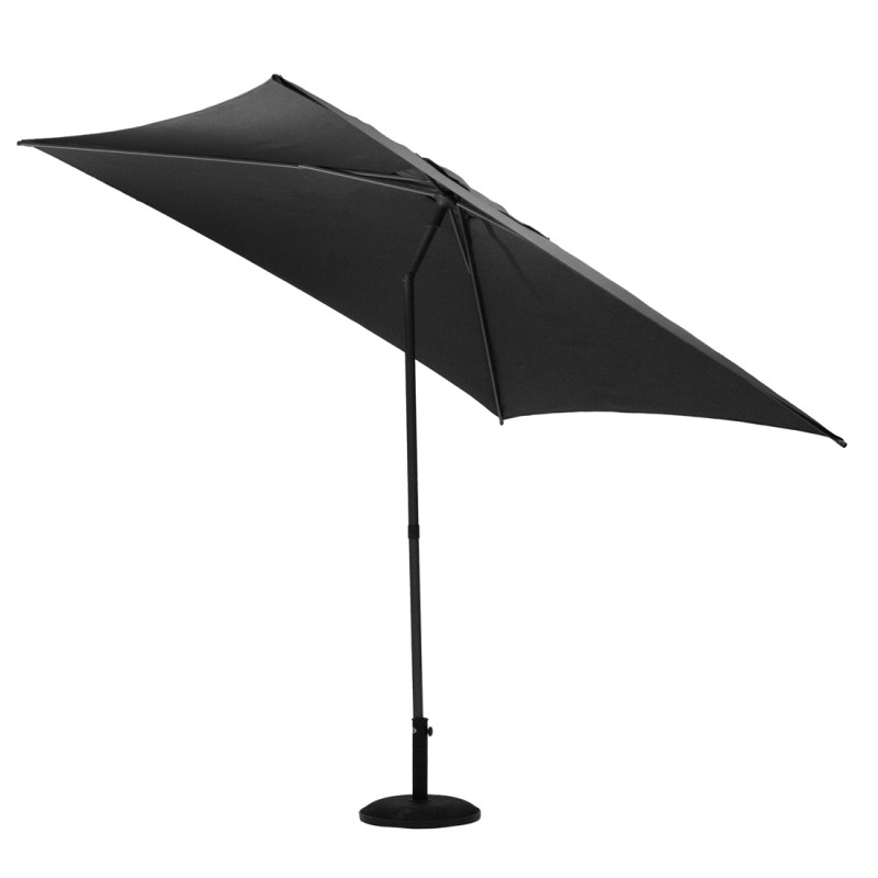 Parasol droit inclinable Soya ardoise 250 x 250 cm