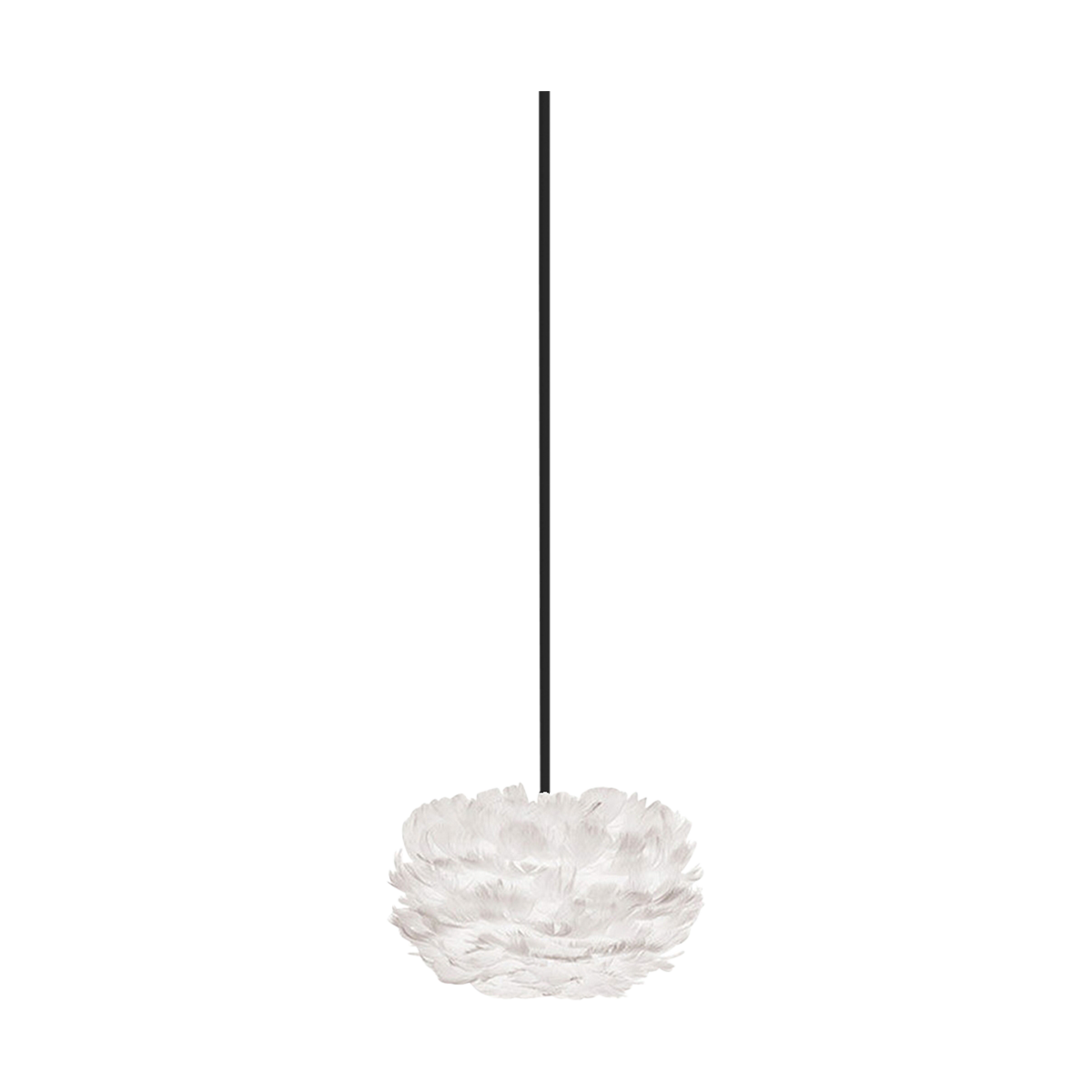 Umage Eos Micro hanglamp white - met koordset zwart - Ø 22 cm
