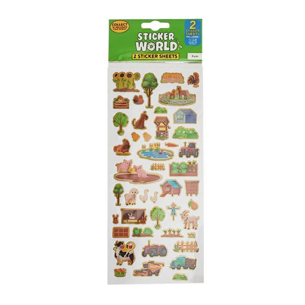 Sticker World Sheets Farm 2 Pack