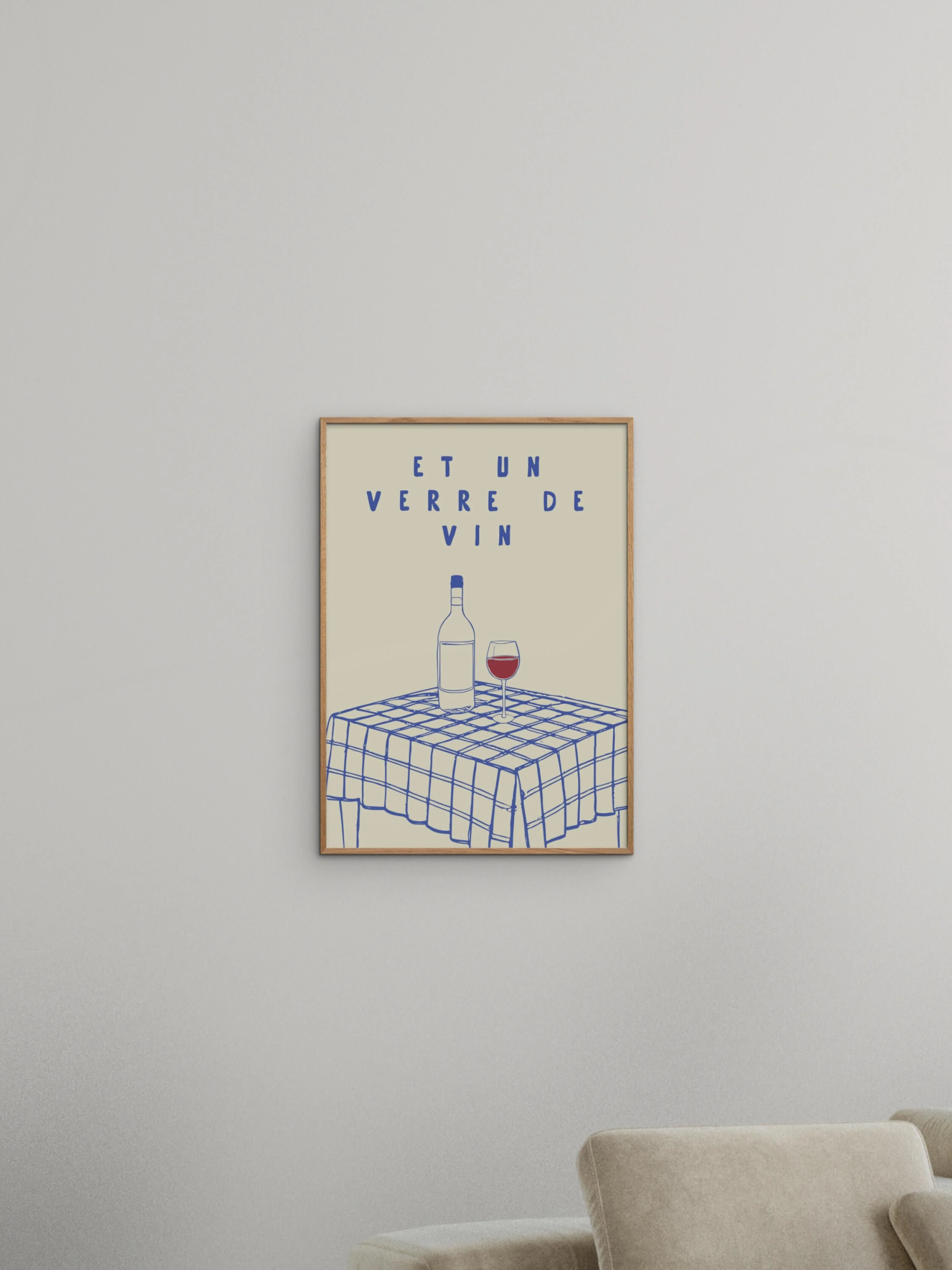 Poster Et Un Verre de Vin