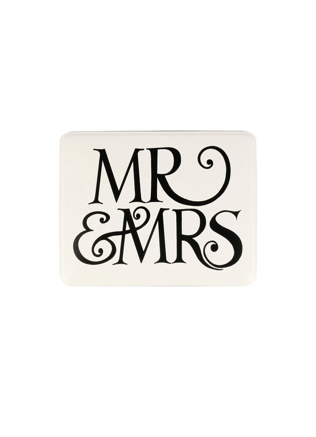 Black Toast Mr & Mrs Medium Shallow Tin