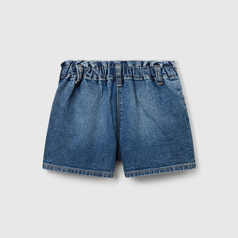 Paperbag jeans shorts