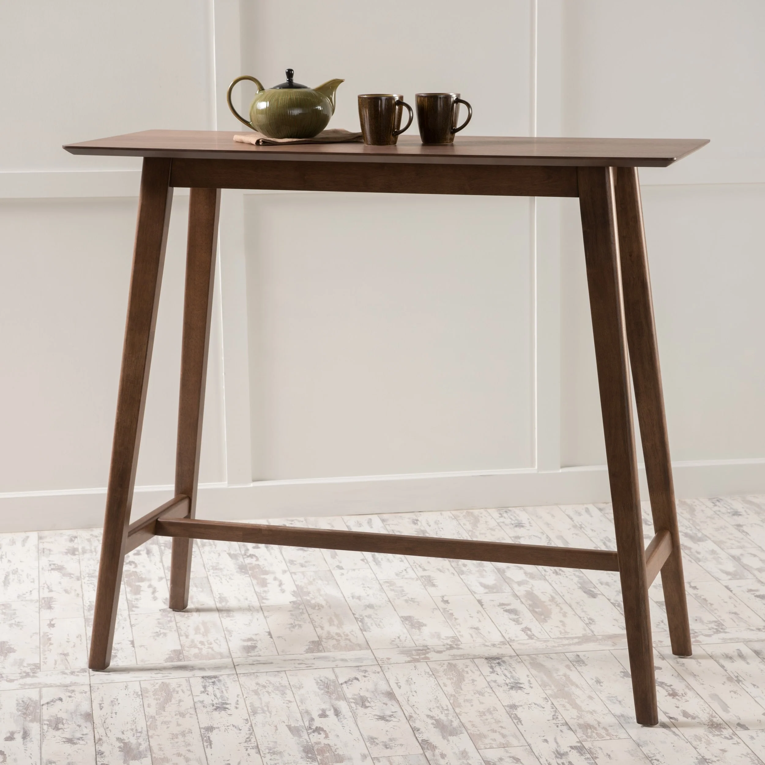 Carson Carrington Viborg Walnut Finish Wood Bar Table by Christopher Knight Home - 47.24 L x 17.72 W x 42.01 H
