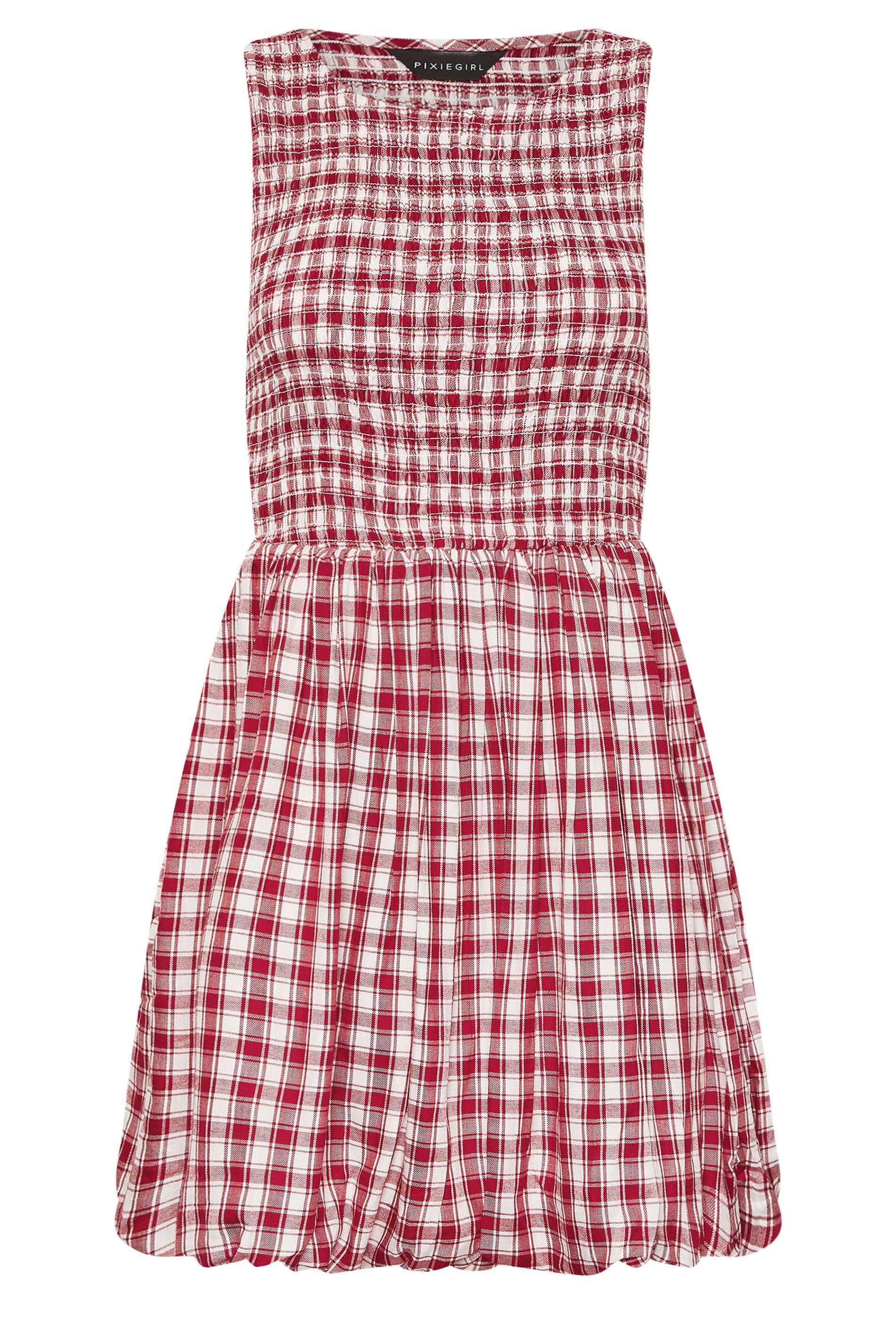 PixieGirl Petite Gingham Bubble Mini Dress