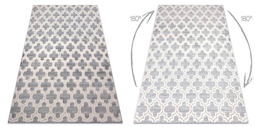 Dywan CORE W6764 Koniczyna marokańska Trellis - Strukturalny, 80x150 cm