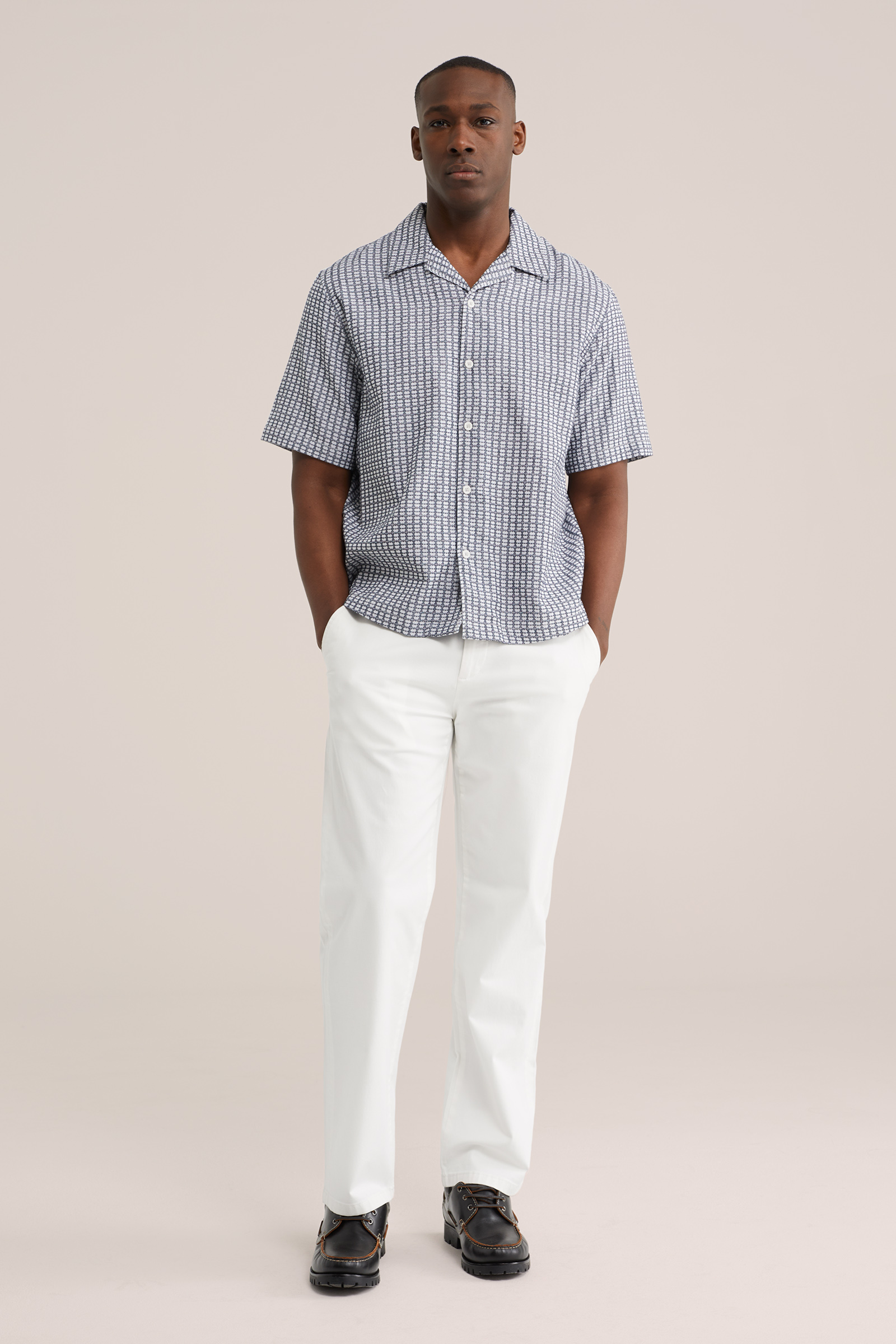 Heren relaxed fit overhemd met print