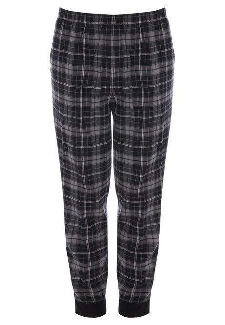 Mens Grey Check Woven Pyjama Set