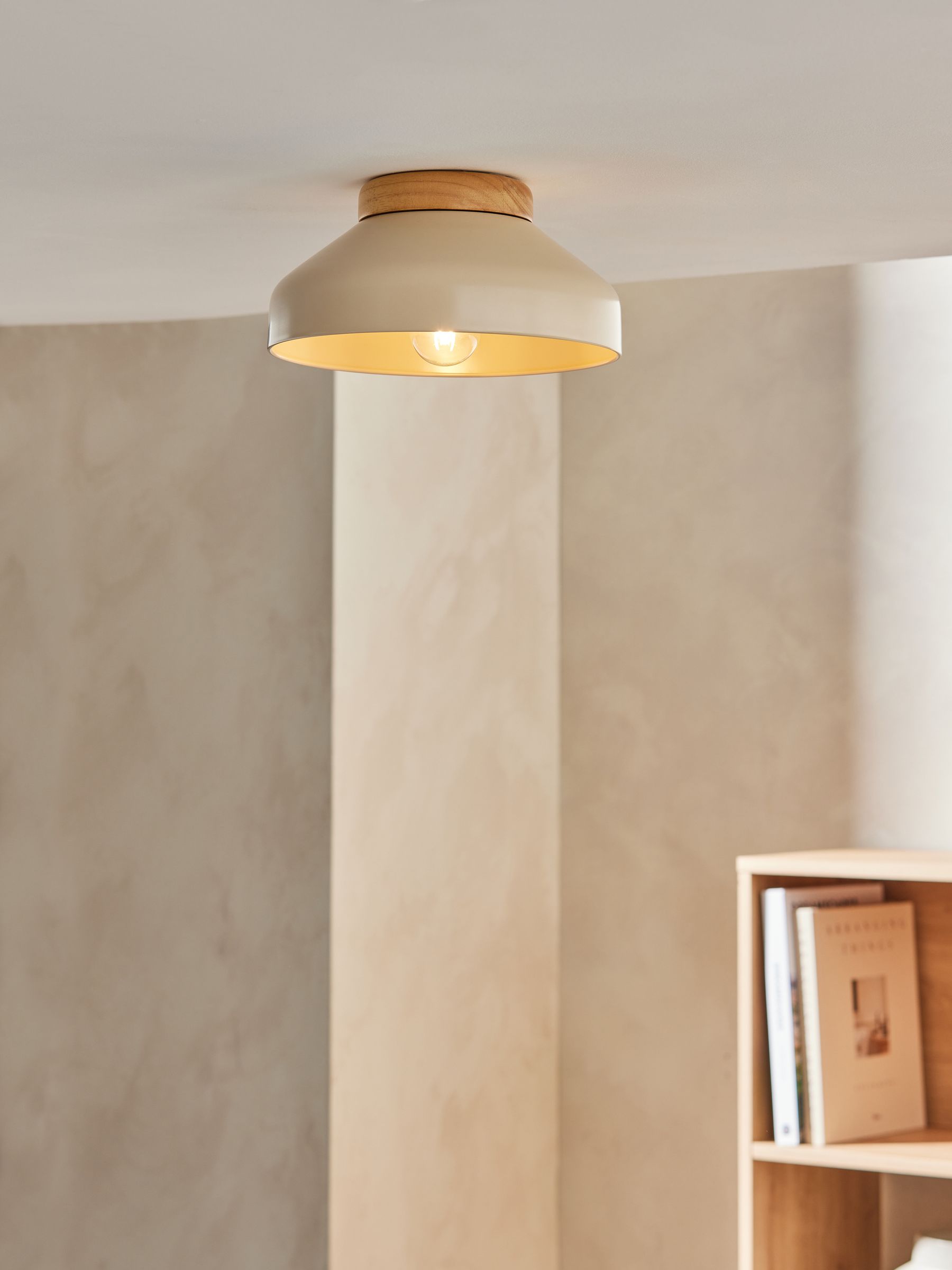 Cream Albert Flush Fitting Ceiling Light