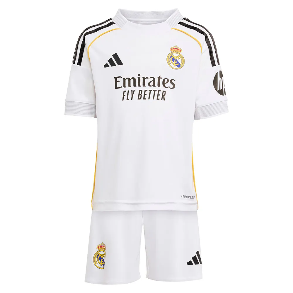 adidas Real Madrid 25/26 Mini home short sleeve Junior Set