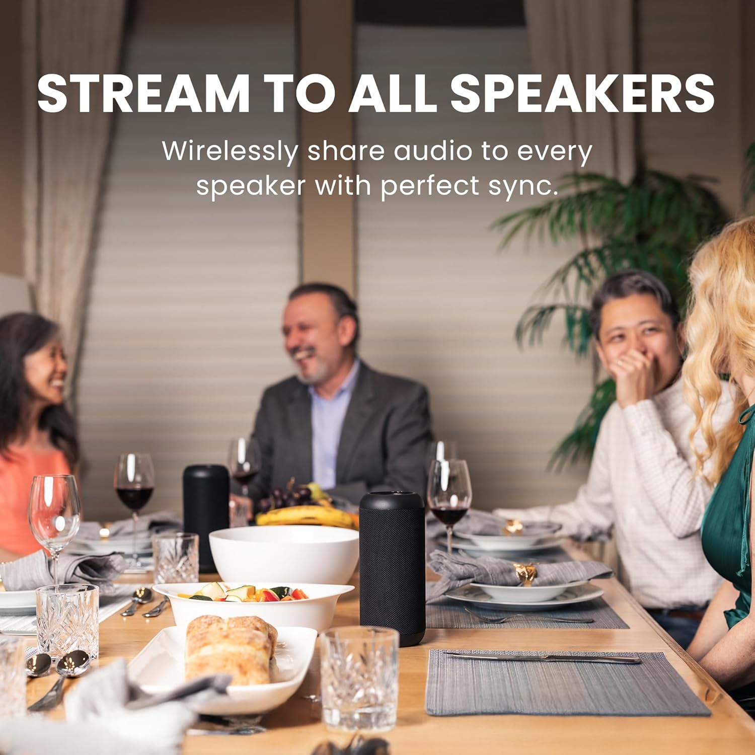 Avantree Harmony 2 – Multi-Room Wireless Speaker System with Bluetooth & Wired Inputs  Easy Setup  Expandable  30ms Low-Latency Sync for Whole-Home  Meeting Rooms & Small Indoor Events