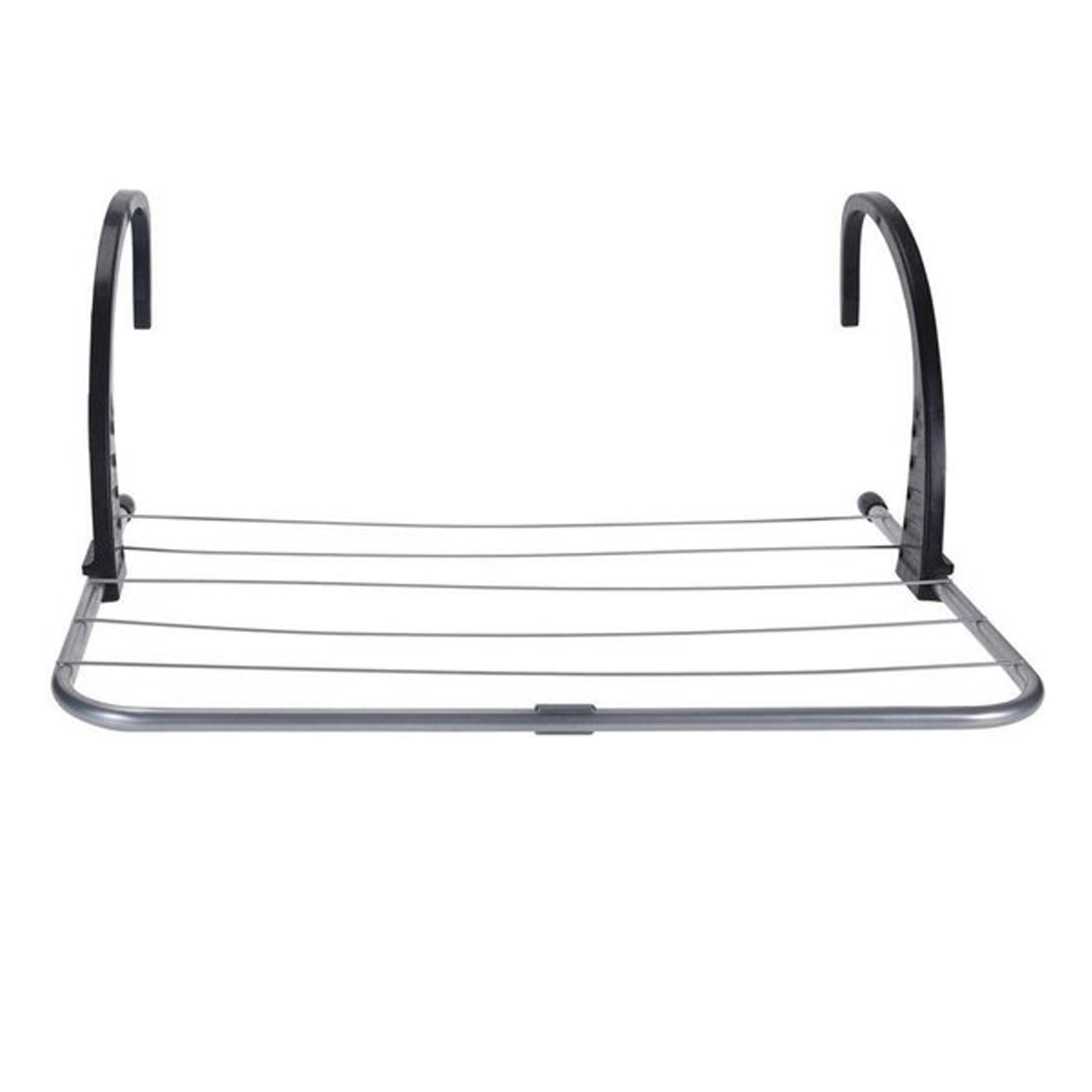 - Séchoir à linge pliant pour balcon et radiateur noir et gris