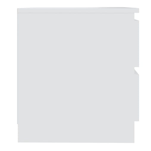 NNEVL Bed Cabinet White 50x39x43.5 cm Chipboard