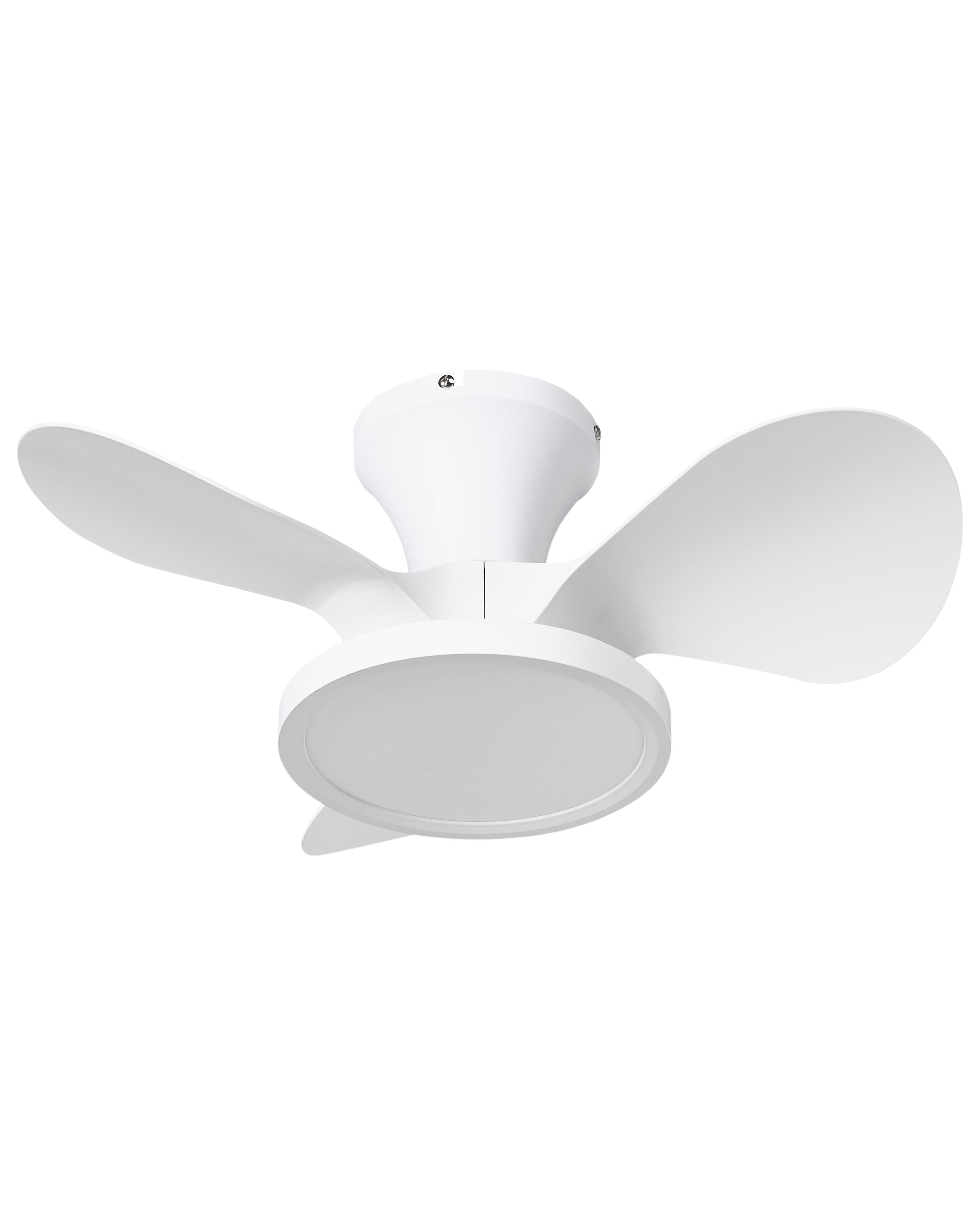 Ceiling Fan with Light PUNTI with Remote LED White