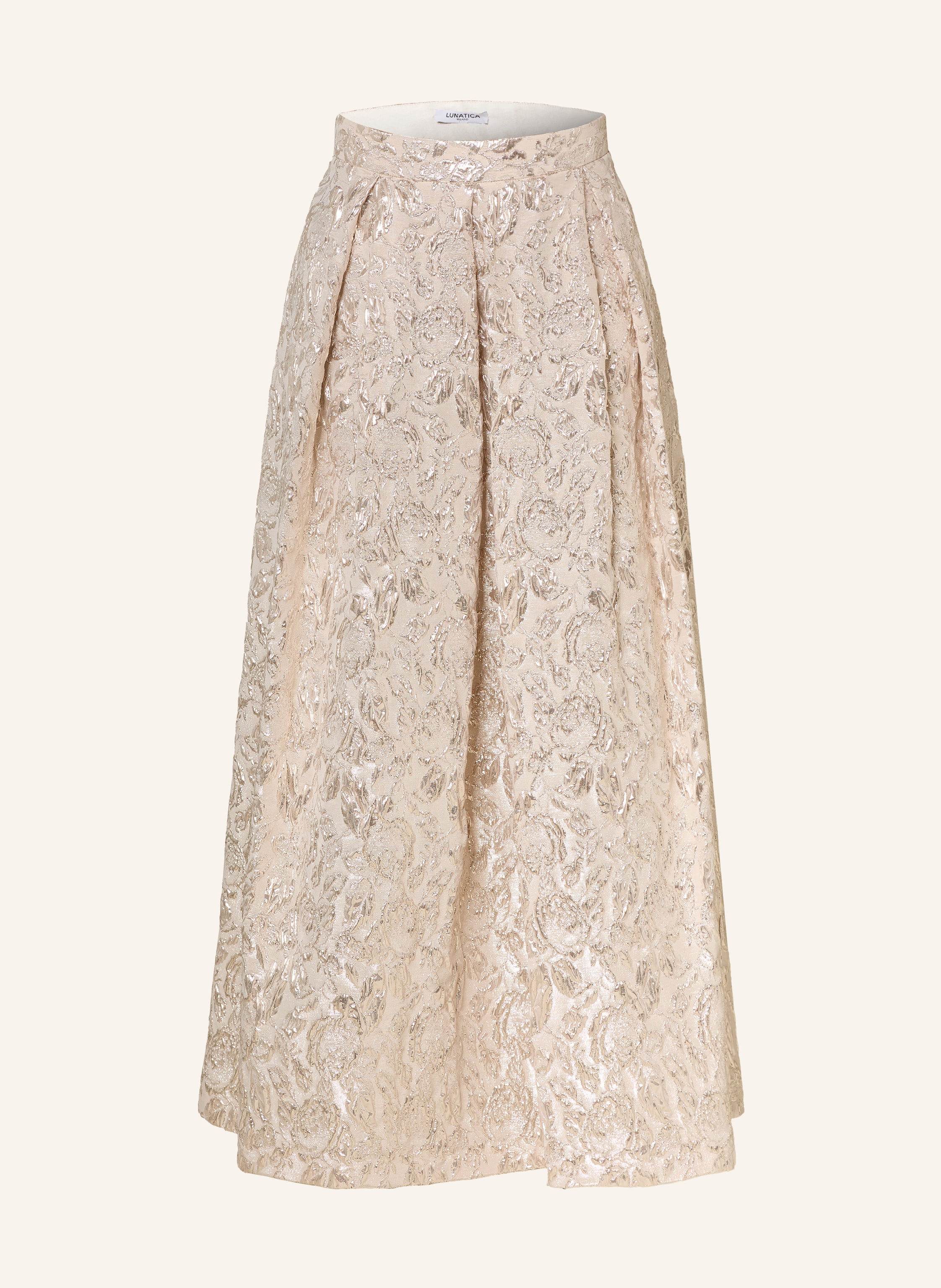 LUNATICA MILANO Jacquard-Rock mit Glitzergarn