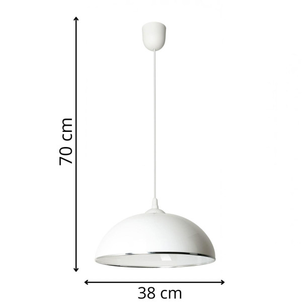 Lampa wisząca Anja biała 1xE27x40W wym:70x38x38cm IP20 Lampex