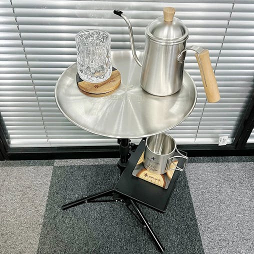 NNEOBA Outdoor Portable Folding Table with Shelf