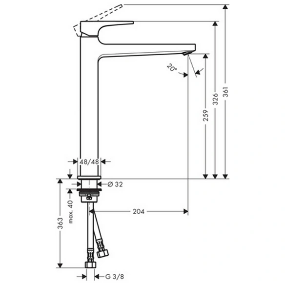 Waschtischarmatur »Metropol«, Messing