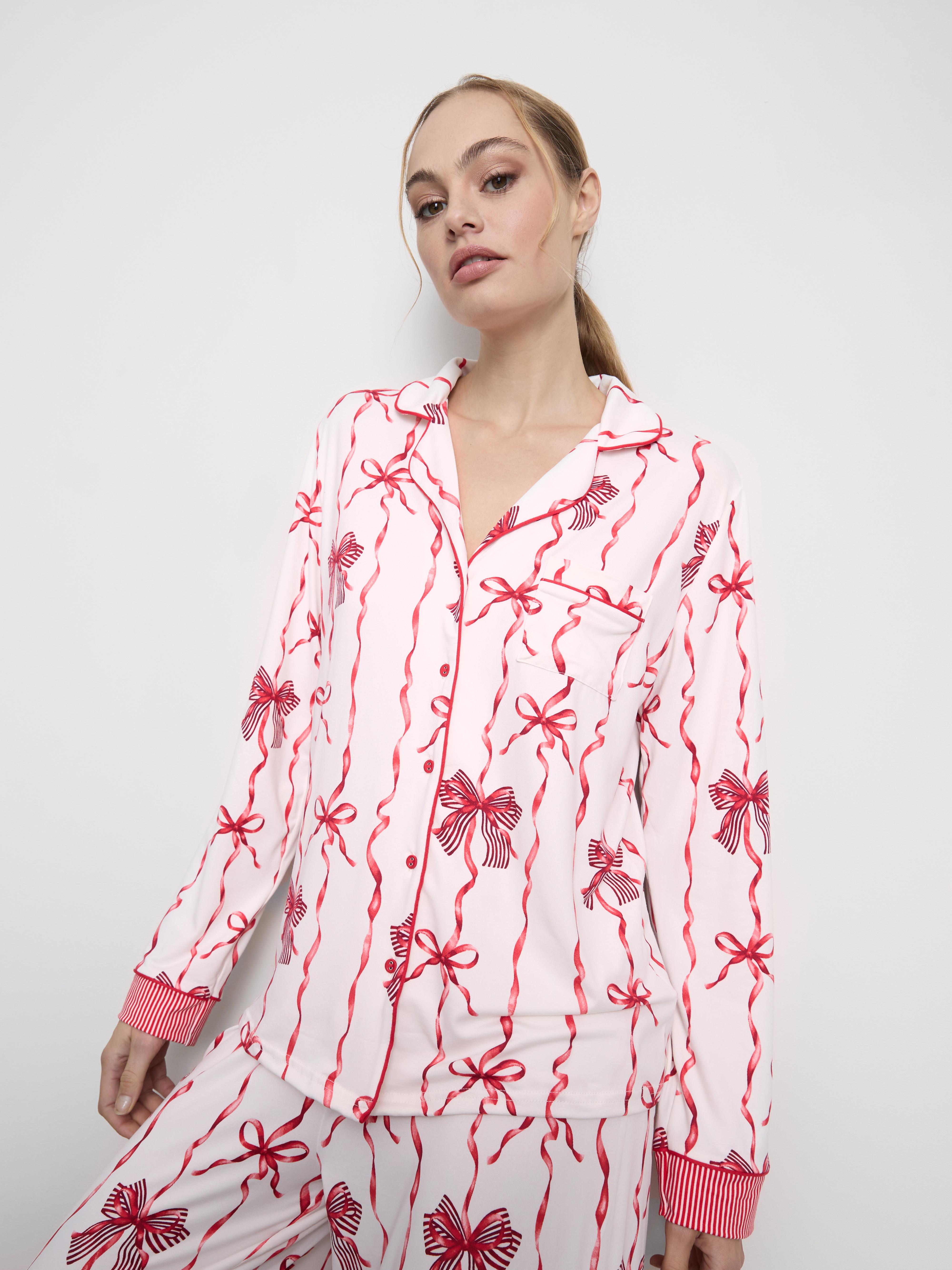 Christmas Printed Boyfriend Pajamas