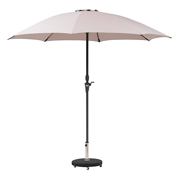 Parasol droit rond Sisko Taupe - Hespéride