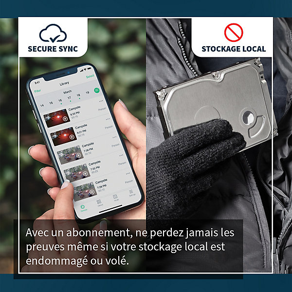 Caméra de vidéosurveillance sans fil Arlo Pro4 2K blanche, lot de 3