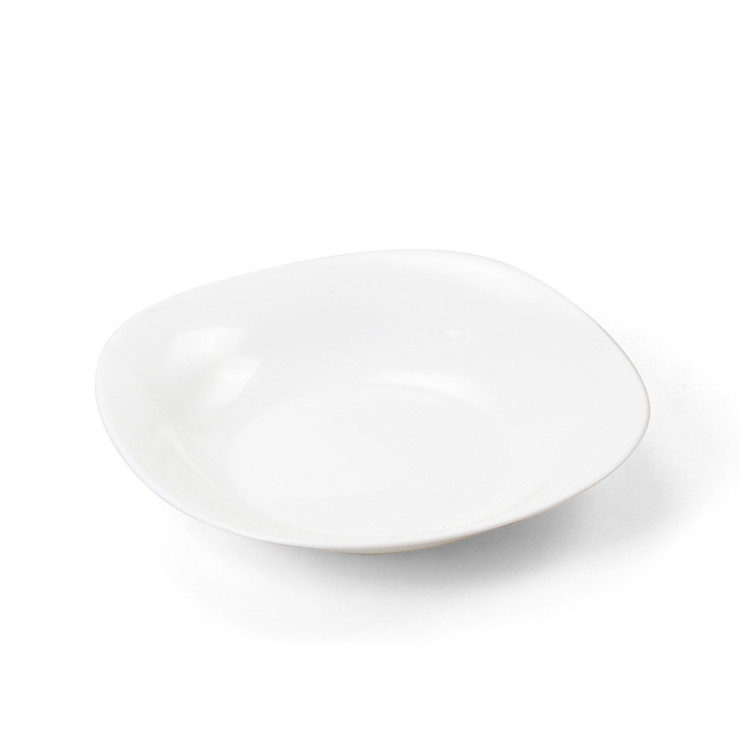 Prato de sopa quadrado em vitrocerâmica