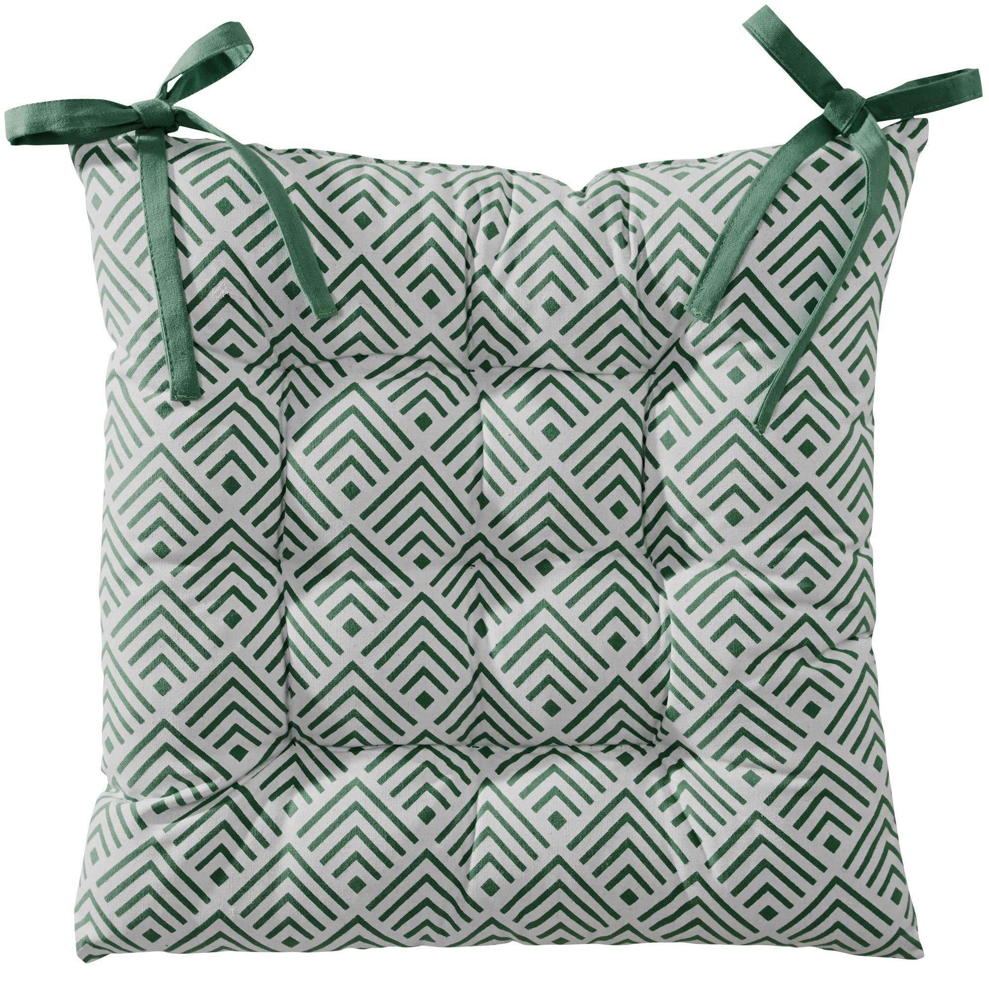 SCANDI - Galette 40x40 vert sapin en coton