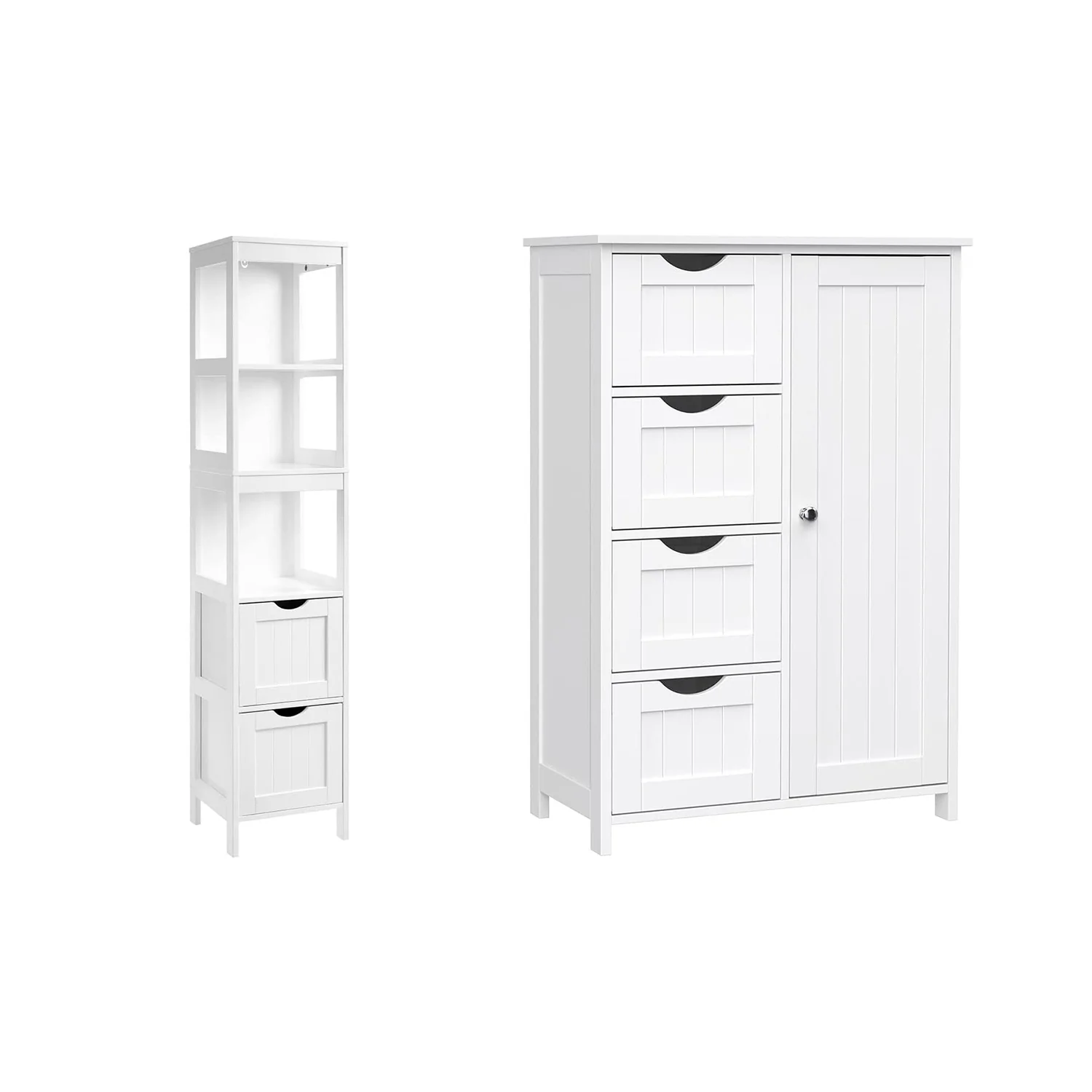 2 Meubles  salle de bain blanc