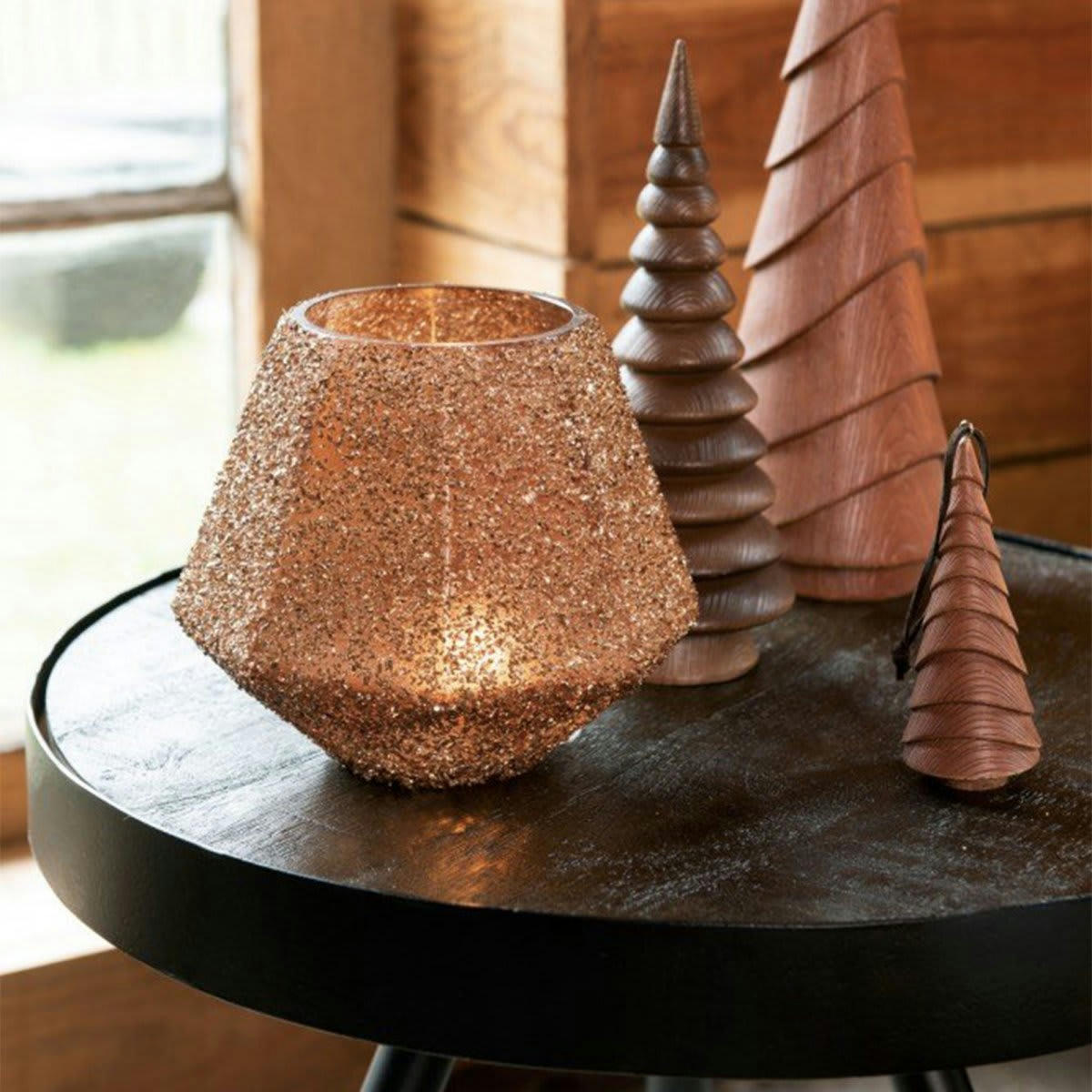 CHARLY - Petite table d'appoint en bois et métal