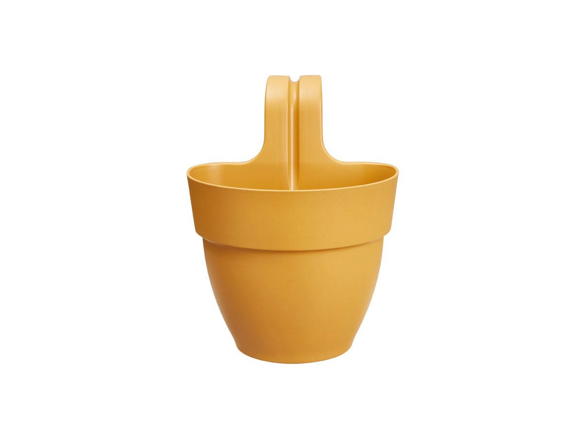 VIBIACAMPANA - Balconnière ronde 24x27 cm en polypropylène jaune