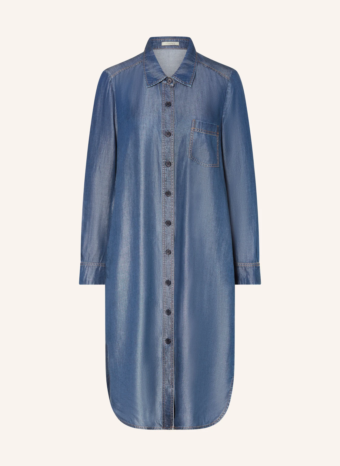 lilienfels Hemdblusenkleid in Jeansoptik