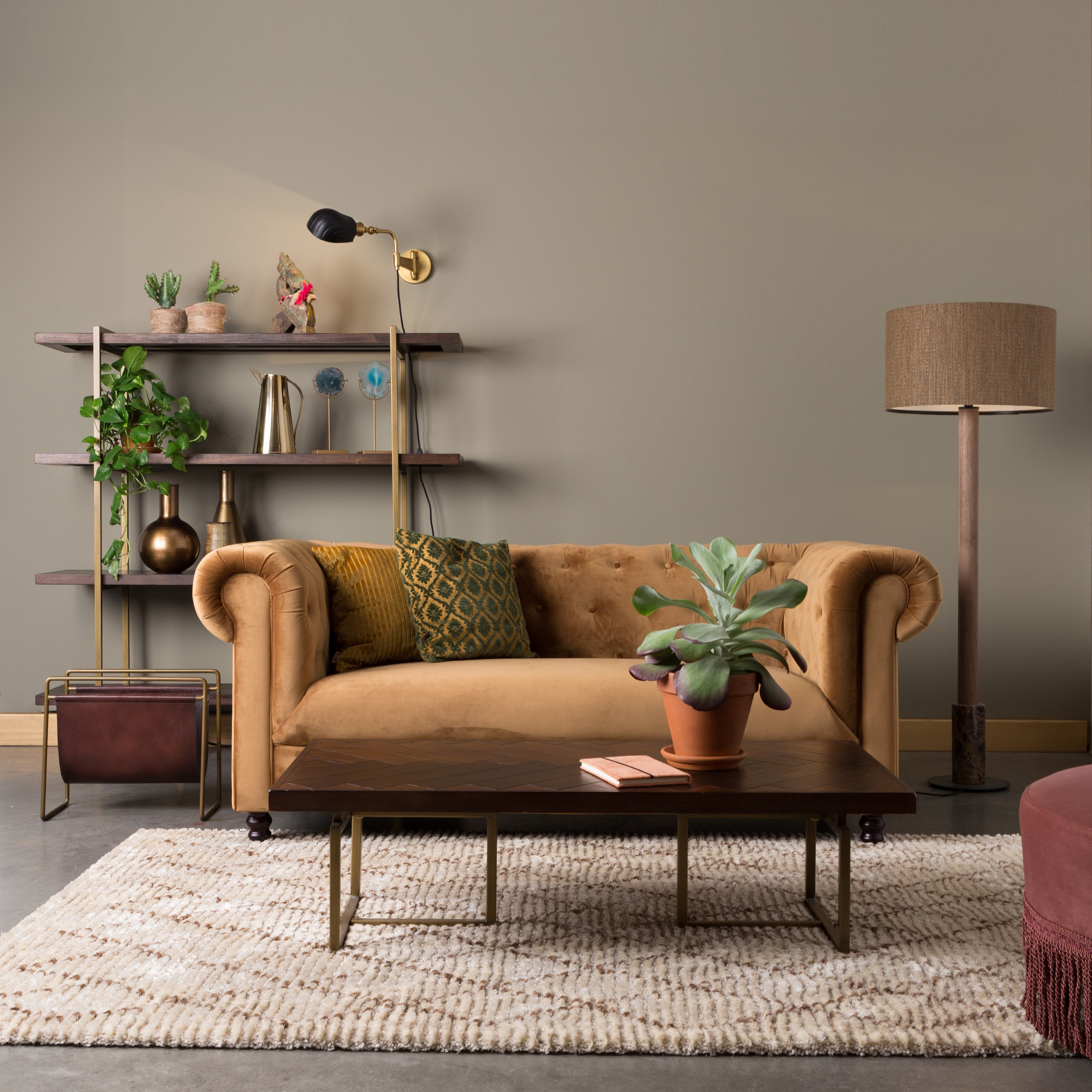 Dutchbone Class Wandkast - Donkerbruin