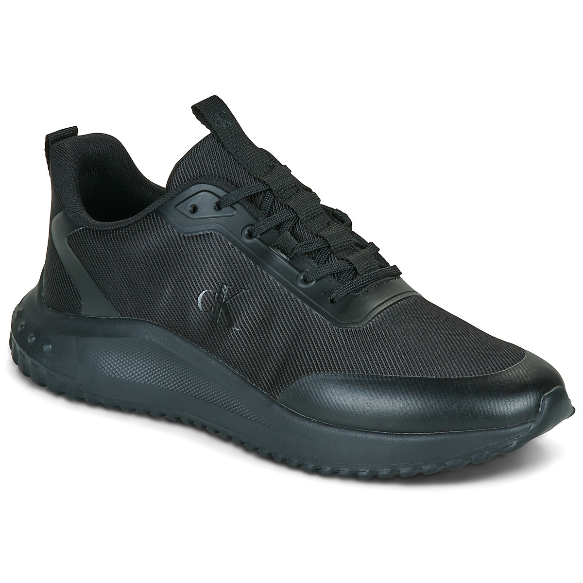 Calvin Klein Jeans - EVA RUNNER LACE UP MAT MIX - Black