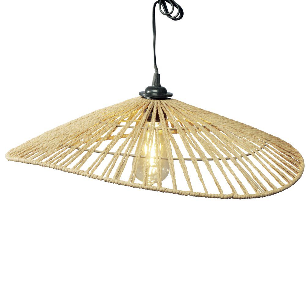 Luminaire à suspension filaire papillon en papier tressé Ø50cm