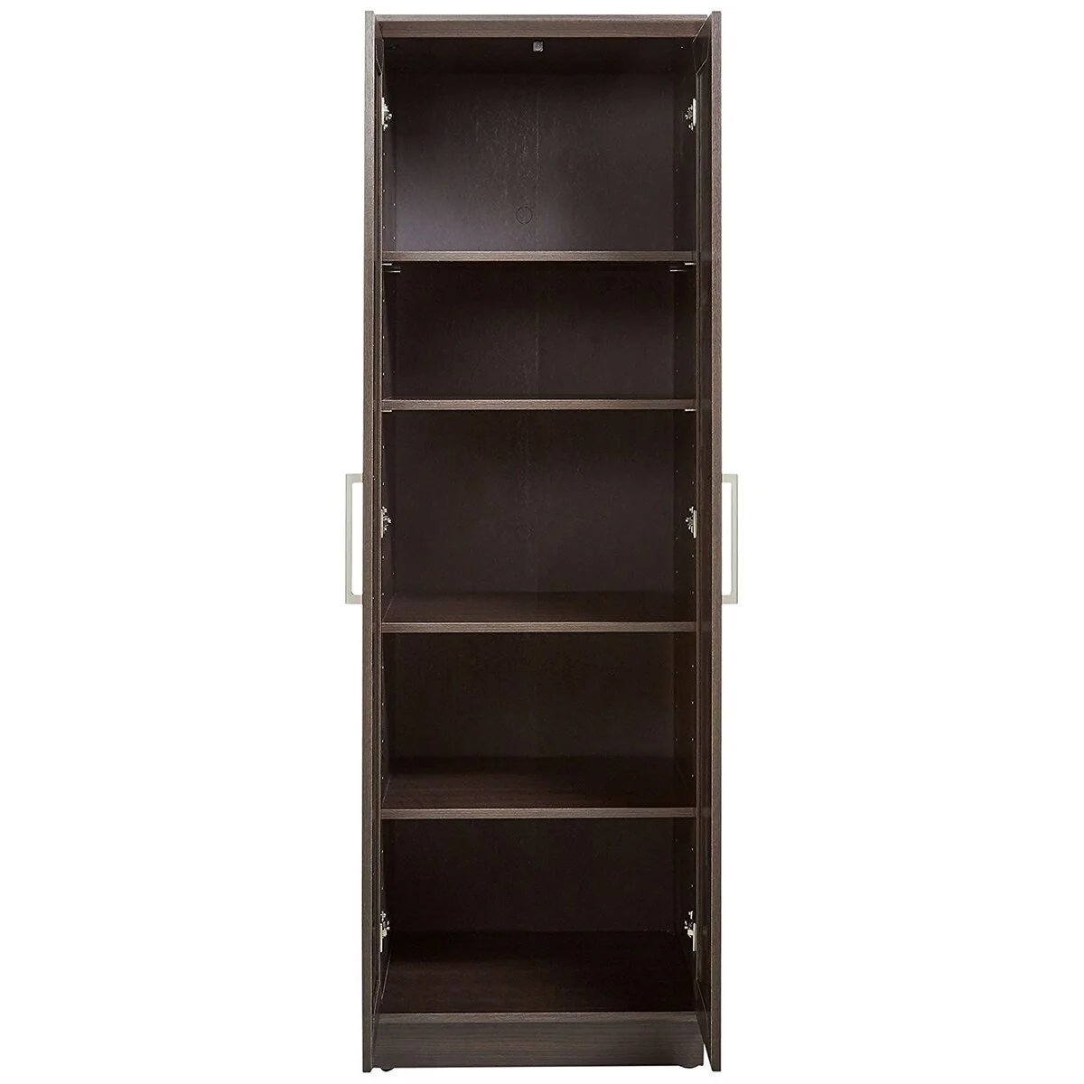 Daily Boutik Bedroom Wardrobe Cabinet Storage Closet Organizer in Dark Brown Oak Finish