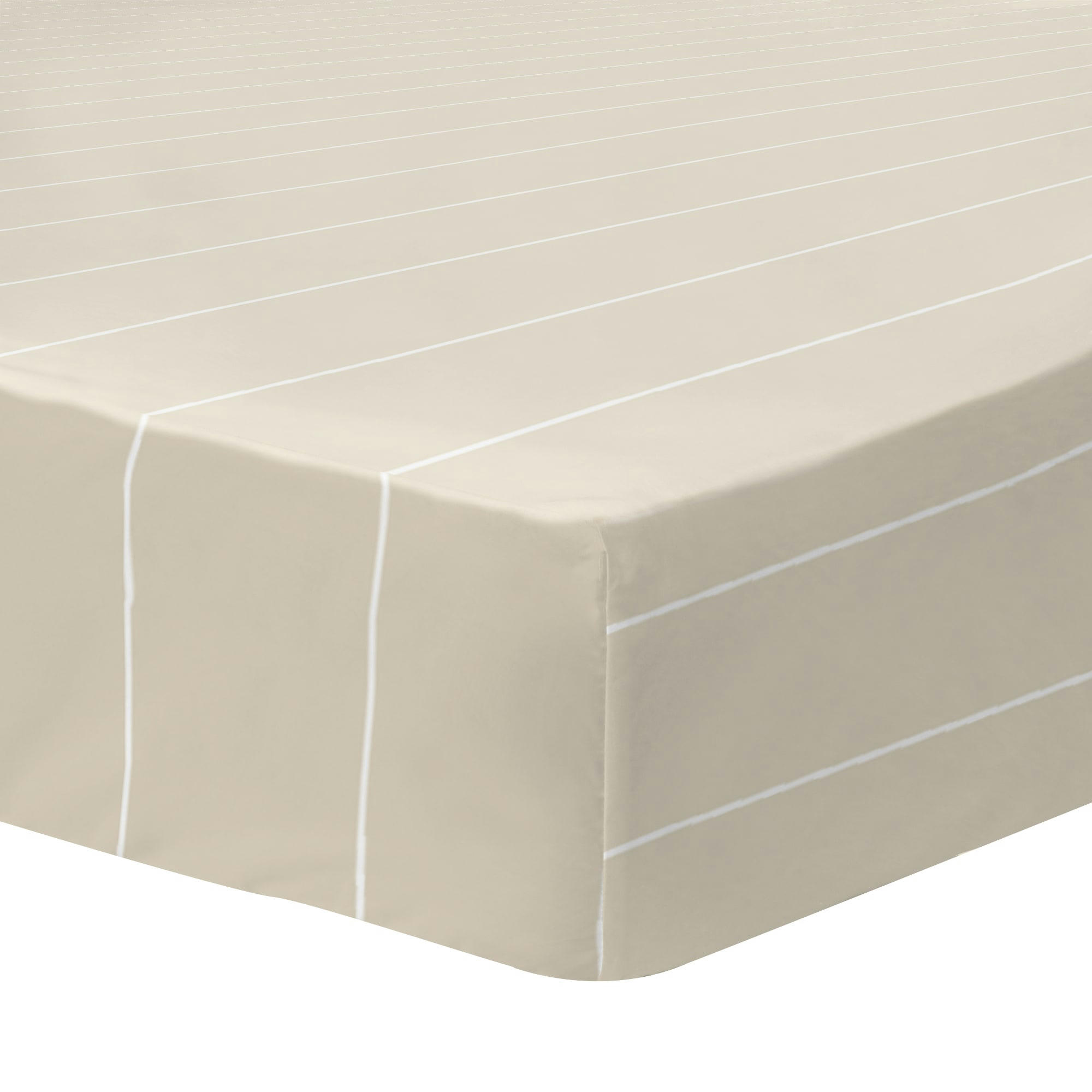 ANIMALIUM - Drap-housse imprimé en coton Beige 90x190/200cm - Bonnet 30cm