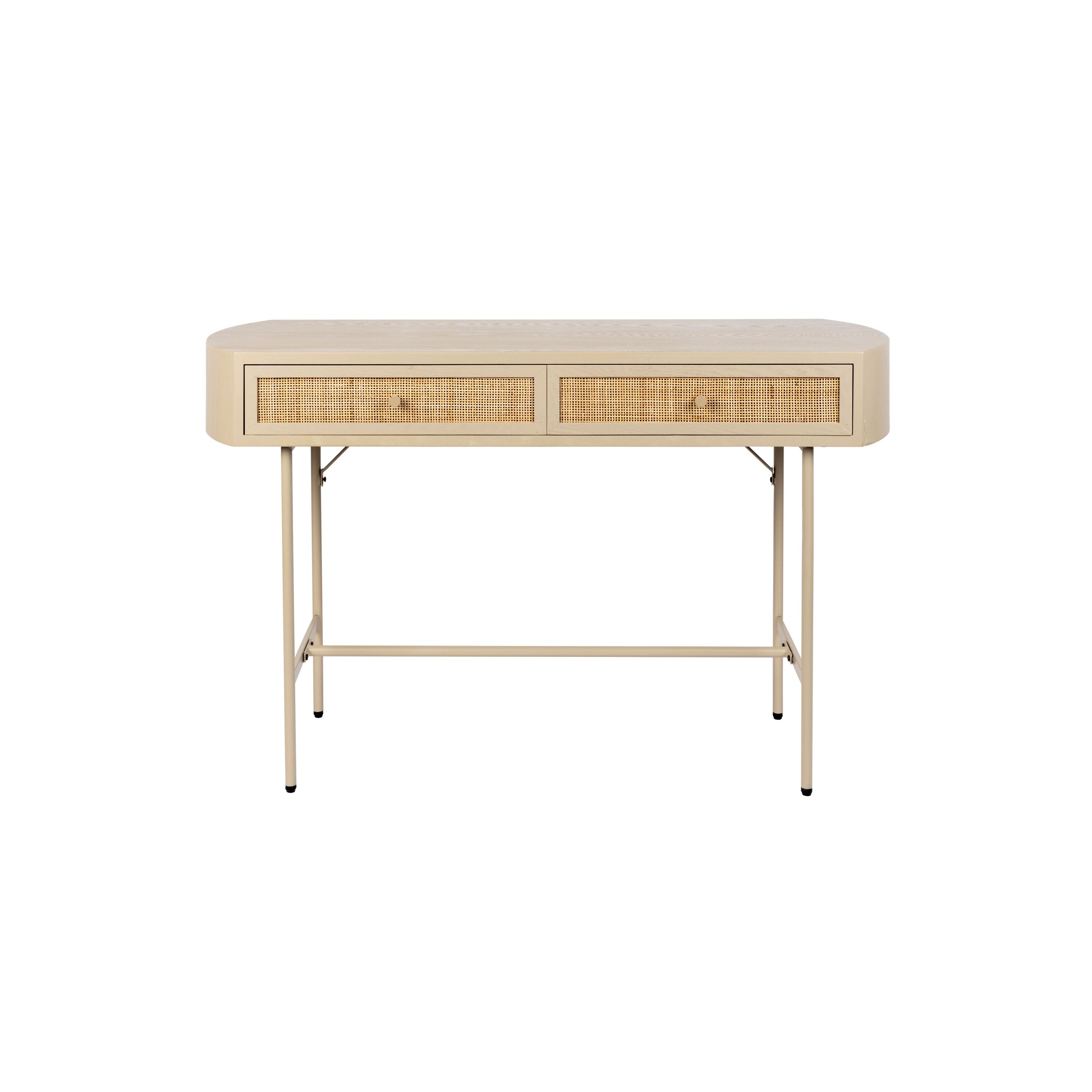 Housecraft Living Amaya Consoletafel/ Wandtafel met lades Hout 85x39 Beige