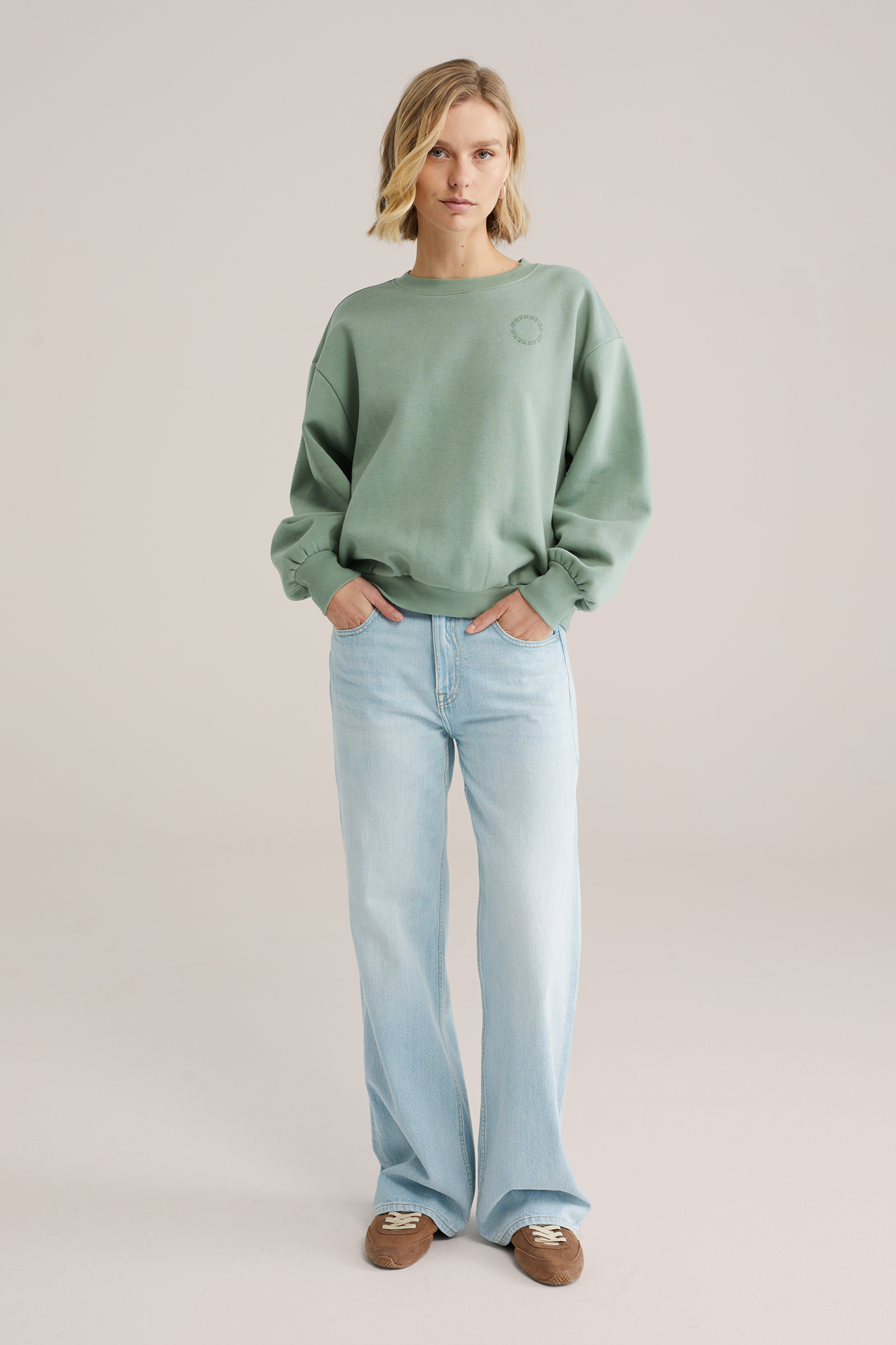 Dames sweater met opdruk