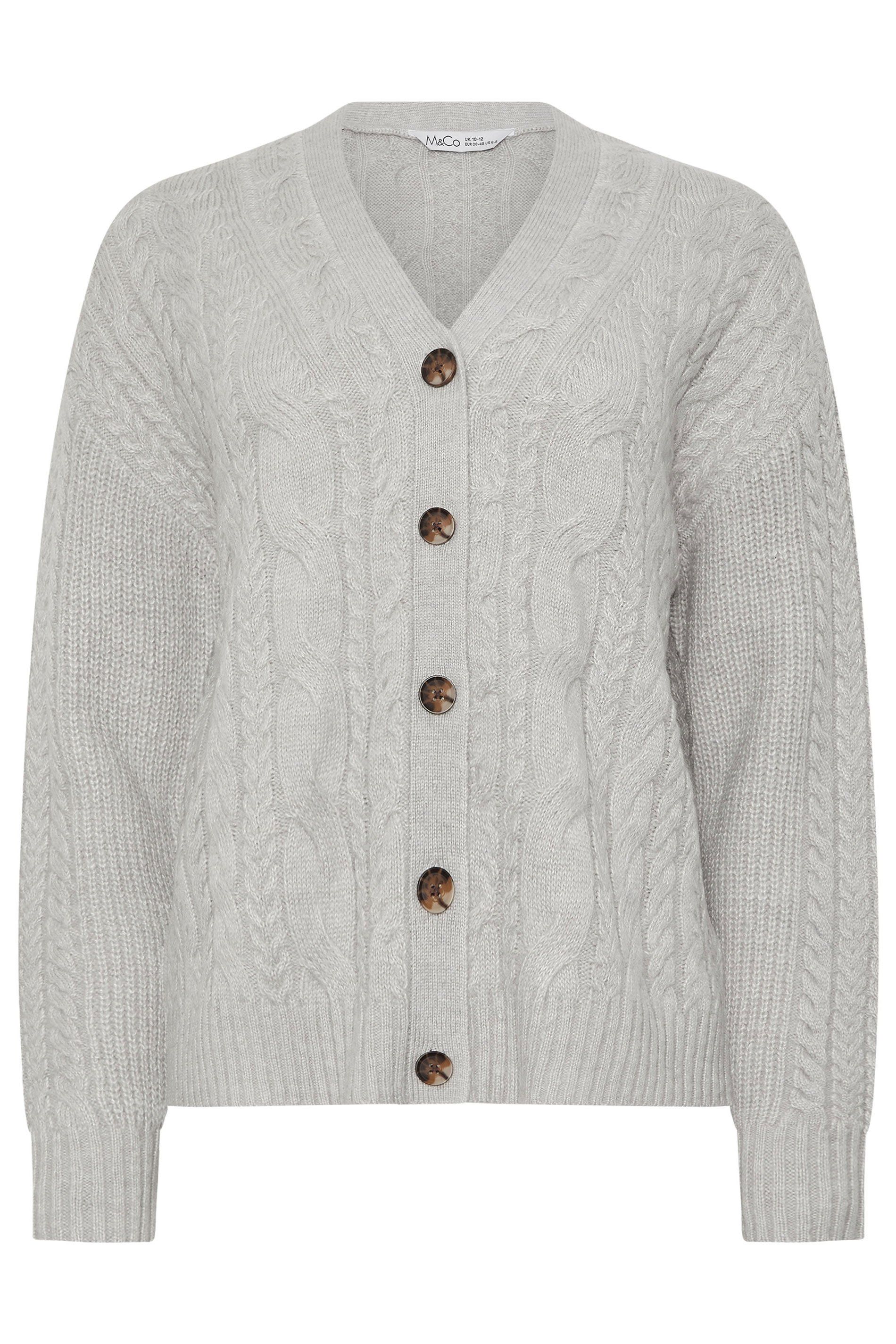 M&Co Cable Knit Cardigan